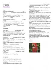 English Worksheet: Calvin Harris - Feels ft Katy Perry