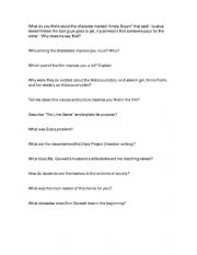 English Worksheet: Freedom Writers movie analysis