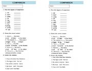 English Worksheet: COMPARATIVE