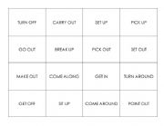 English Worksheet: Phrasal Verbs Bingo Cards