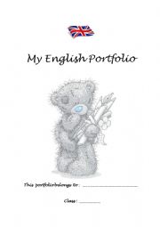 English Worksheet: portfolio cover