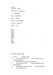 English Worksheet: Basic Features