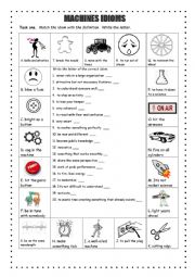 English Worksheet: Machines Idioms