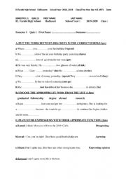 English Worksheet: assessment