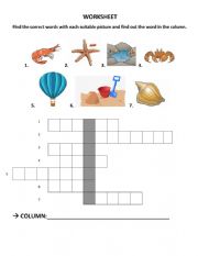 English Worksheet: PUZZLE: SEA