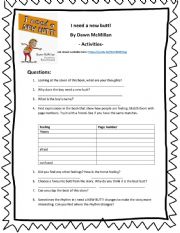 English Worksheet: I Need a new Butt! Activities