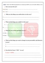 English Worksheet: Tutorial session