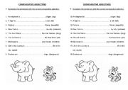 English Worksheet: COMPARATIVE ADJECTIVES