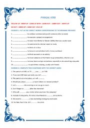 English Worksheet: PHRASAL VERBS