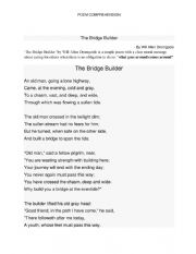 English Worksheet: Poem Comprehension