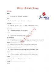 English Worksheet: Rewrite the sentence