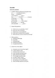 English Worksheet: Contrast between past simple and past continuous