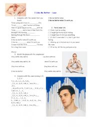 English Worksheet: Song I Like me Better By Lauv