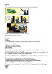 English Worksheet: English test