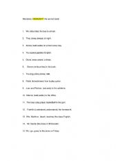 English Worksheet: Simple Present Tense Practice using 3rd person singular S in the Affirmative and Negatives and interrogatives 