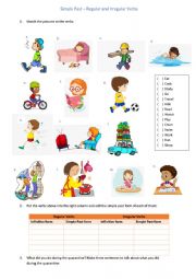 English Worksheet: What did you do during the quarantine?