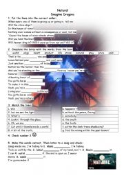 Imagine Dragons - Natural song worksheet 