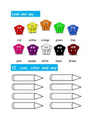English Worksheet: colors