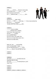English Worksheet: Staying Alive - SONG - listening + grammar practice