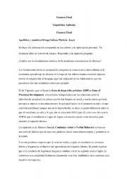 English Worksheet: exam of project thesis