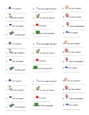 Verb to be questions