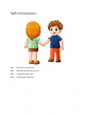 English Worksheet: English- Self-Introduction