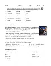 English Worksheet: CINEMA