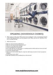 English Worksheet: HOUSEHOLD CHORES