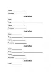 English Worksheet: Doctor�s Appointment Sheet