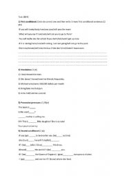 English Worksheet: First conditional- second conditional- vocabulary