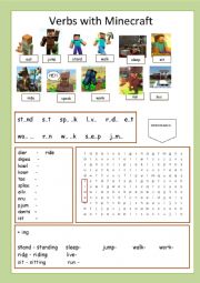 First Verbs with Minecraft