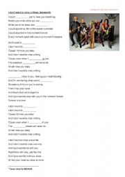 English Worksheet: I don�t want to miss a thing - Aerosmith