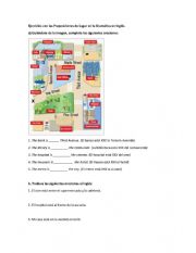 English Worksheet: Prepositions of place