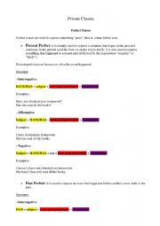 English Worksheet: Perfect Tenses