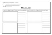 English Worksheet: Then and Now