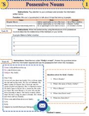 English Worksheet: Possessive Nouns