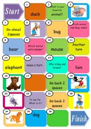 English Worksheet: Disney World and Animals