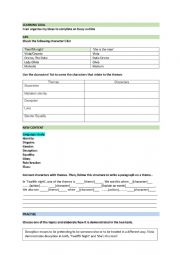 English Worksheet: I can organise my ideas to complete an Essay outline