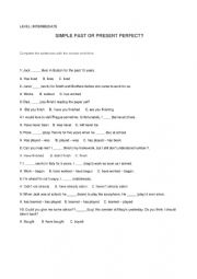 English Worksheet: Present perfect or Past simple?