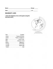 Geography: 1. Imaginary Lines Exercise