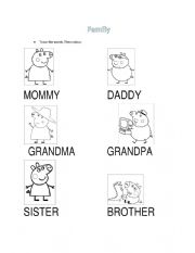 English Worksheet: family members