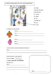 English Worksheet: Mr Men