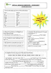 English Worksheet: SIMPLE PAST EXERCISE