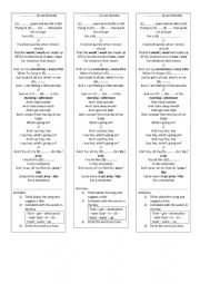 English Worksheet: What�s up by 4 Non Blondes