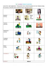English Worksheet: Chores planner