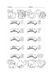 Color the numbers 1-10