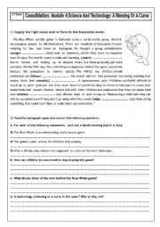 English Worksheet: conolidation-science-and-technology-a-bles-worksheet-