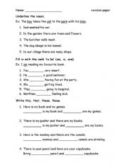 English Worksheet: Revision Paper