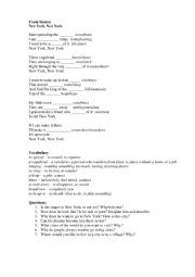 English Worksheet: New York 