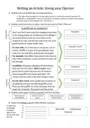 English Worksheet: Article: Opinion Essay PART 1